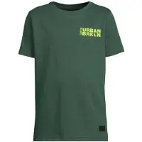 Orange stars T-shirt met backprint donkergroen Jongens Katoen Ronde hals - maat 134/140