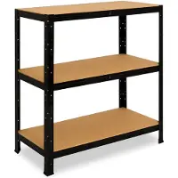 Shelfplaza BLACK metalen stellingkast - 90x90x60 cm - zwart - 3 planken