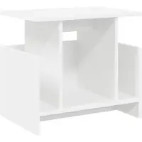 vidaXL TV Stand 50 x 35 x 45 cm Wit Bewerkt hout