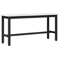 vidaXL Eetbank Wit 100 x 32,5 x 49 cm Massief grenenhout