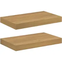 vidaXL Wandplank Muurmontage 2 st Bruin 40 x 23,5 x 3,8 cm