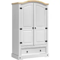 vidaXL Garderobekast CORONA, wit, 101 x 52 x 170 cm