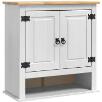 vidaXL Hangkast CORONA Wit 70 x 33 x 71,5 cm Massief grenenhout