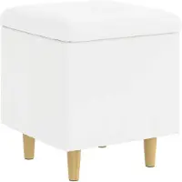 vidaXL Ottoman met opbergruimte, wit, 40 x 40 x 45 cm, kunstleer