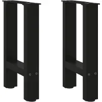 vidaXL Salontafelpoten 2 st 38x(42-43) cm staal zwart