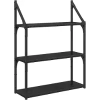 vidaXL Wandplank Muurmontage Zwart Eiken 60 x 21 x 78,5 cm