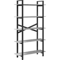 vidaXL Boekenplank 5-laags 100 x 33.5 x 64 cm Bewerkt hout