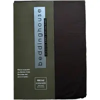 Beddinghouse Luxe Percale Katoen Hoeslaken - 80/90x200 cm - Donker Bruin - Extra Hoge Hoek 30 cm - Perfecte Pasvorm