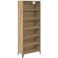 vidaXL - Highboard - Artisan - Eiken - 69,5 - x - 34 - x - 180 - cm - Bewerkt - hout