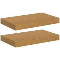 vidaXL Wandplank Muurmontage 2 st Beige 40 x 23,5 x 3,8 cm