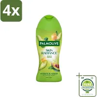 Palmolive – Douchegel – Skin Radiance Avocado Honey – 250 ml - Voordeelverpakking - 4 stuks - Douchegel - Exfoliatie