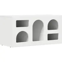 vidaXL TV Kast ELST 80 x 35 x 40 cm Wit Bewerkt hout