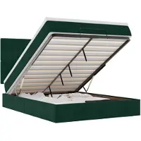 vidaXL Ottoman bed met matrassen en LED's 140x190cm fluweel