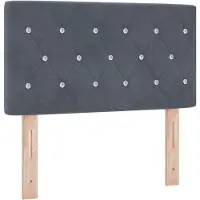 vidaXL LED Hoofdbord met hoofdeinde Donkergrijs 80 cm Fluweel