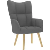 vidaXL Relaxstoel stof donkergrijs