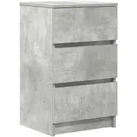 vidaXL Nachtkastje met 3 lades 39x35x65 cm betongrijs