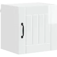 vidaXL Wandkast LUCCA Hoogglans Wit 40 x 31 x 40 cm Bewerkt hout