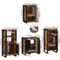 vidaXL Badkamermeubel Set 4 st Multikleur 55 x 35 x 60 cm