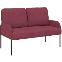 vidaXL Banken met kussen 110cm Wijnrood Multiplex
