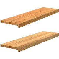 vidaXL Traptreden 2 st 90x30x2 cm massief eikenhout lichtbruin