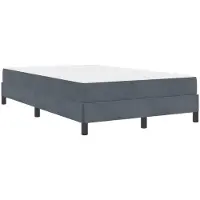 vidaXL Boxspring bed met matras Donkergrijs 120 x 190 cm Stof