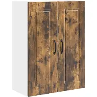 vidaXL Wandkast PORTO Rook Eiken 60 x 31 x 80 cm Bewerkt hout