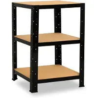 Shelfplaza BLACK metalen stellingkast - 90x60x60 cm - zwart - 3 planken