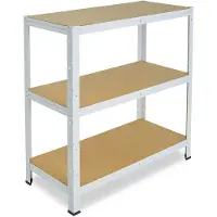 Shelfplaza HOME metalen stellingkast - 100x100x50 cm - wit - 3 planken