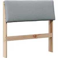vidaXL Gestoffeerd hoofdbord Lichtgrijs 80 cm Massief grenenhout