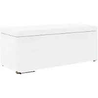 vidaXL Kruk Wit 101 x 41 x 40 cm Kunstleer en Geengineerd Hout