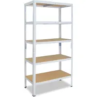 Shelfplaza HOME metalen stellingkast - 155x100x40 cm - wit - 5 planken