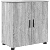 vidaXL Badkamerkast Grijs Sonoma 61 x 35 x 64 cm Bewerkt hout, Metaal