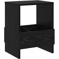 vidaXL Tijdschriftenrek Zwart Eiken 35 x 30 x 45 cm