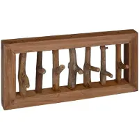 vidaXL Jas Haak Naturel 50 x 10 x 25 cm Massief Mahoniehout