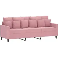 vidaXL Driezitsbank 180 cm fluweel roze