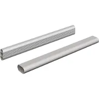vidaXL Kaststang 2 pcs Zilver 764 x 15 x 29 mm Aluminiumlegering