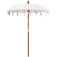 vidaXL Balinese Parasol Crème 190 x 190 x 260 cm Katoen