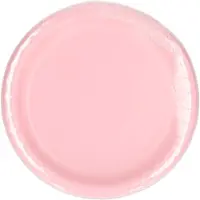 Haza Feest bordjes - set 16x stuks - roze - dia 23 cm - Wegwerpborden - karton - Feestartikelen