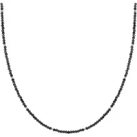 Sparkling Jewels Ketting | 2mm Onyx Silver - 42cm +2cm NLK04S-G07