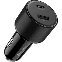 Alogic Positioneer auto 100W USB-C+USB-A +USB-C naar USB-A kabel, Auto-adapter, Zwart