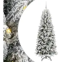 vidaXL Kunstkerstboom Wit 180 cm PVC en plastic en staal en PE