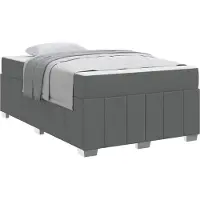 vidaXL Bedframe met matras Donkergrijs 120 x 200 cm Stof