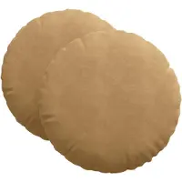 vidaXL Zitkussens 2 st Fluweel Bruin Ø 80 x 29 cm