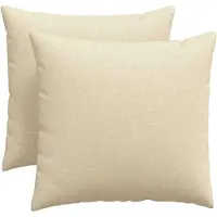vidaXL Zitkussens 2 st Stof Crème 50 x 50 cm