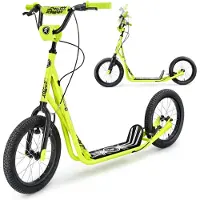 HyperMotion RUNKIE stadsroller met luchtbanden, 16 inch – grote wielen, V-remmen, verstelbaar stuur, geschikt tot 100 kg
