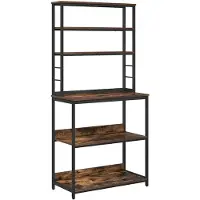 vidaXL Keukenplank 5-laags 80 x 40 x 168 cm Bewerkt hout Rook Eiken