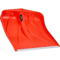Kadax Oranje sneeuwschep, sneeuwschep zonder steel, sneeuwschuiver, sneeuwruimer met aluminium rand, kunststof sneeuwschep, sneeuwschep (1, breedte: 46,5 cm)