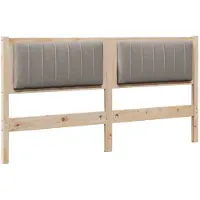 vidaXL Gestoffeerd hoofdbord Bruin 150 cm Massief grenenhout