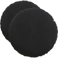 vidaXL Zitkussens 2 pcs Fluweel Zwart Ø50 x 19 cm