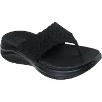 SKECHERS Teenslipper zwart